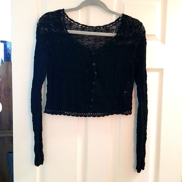 💜 VINTAGE CROCHET CROP TOP💜 - Picture 1 of 6